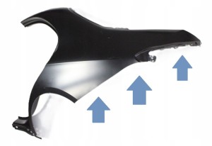 MERCEDES E-KLASA SEDAN W213 A213 Tylny lewy błotnik A2136302502 3/6 MINIATURA