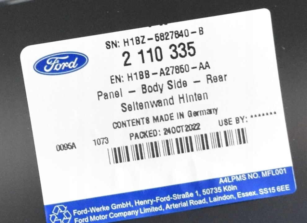 FORD FIESTA MK8 5D 2018-2026 tylny błotnik prawy 2110335 4/4