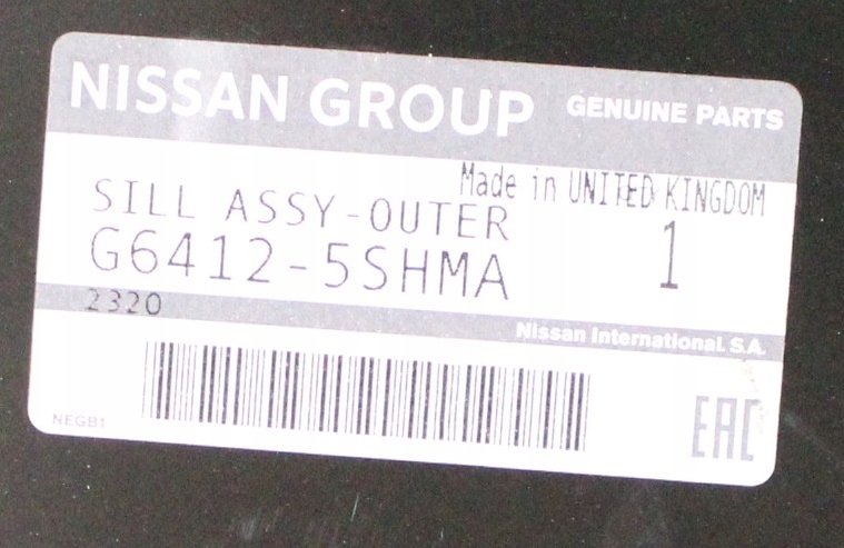 NISSAN LEAF 2 II ZE1 2017-2025 Próg słupek prawy G6412-5SHMA G64125SHMA 4/6