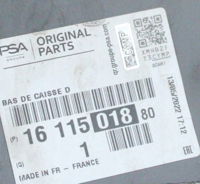 PEUGEOT 308 SW II 2 T9 KOMBI 2013-2021 próg słupek prawy 1611501880 4/4