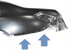 MERCEDES S-KLASA W222 A222 222 2013-2020 Tylny lewy błotnik A2226307101 3/5 MINIATURA