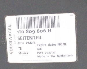 VW TOURAN LIFT 1T0 1T3 2010-2015 tylny prawy błotnik 1T0809606H 5/7 MINIATURA