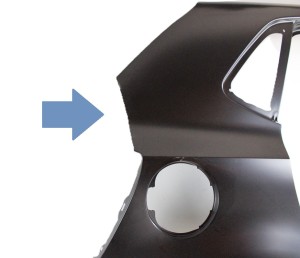 VW POLO 6R4 6C4 5D HB 2009-2017 Tylny prawy błotnik 6R4809844A 2/4 MINIATURA