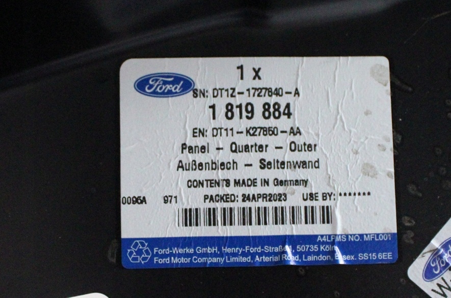FORD TRANSIT CONNECT TOURNEO V408 MK2 L1 13-18 Tylny prawy błotnik 1819884 4/4