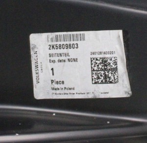 VW CADDY 3 4 III IV 2K5 L1 2004-2020 tylny lewy błotnik 2K5809603 4/4 MINIATURA