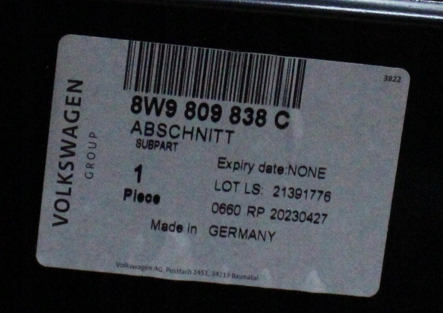 AUDI A4 S4 B9 LIFT KOMBI 8W9 2019-2024 tylny prawy błotnik 8W9809838C 4/4