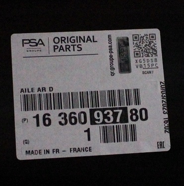 PEUGEOT 508 SW 508SW 2 II 2018-2025 tylny prawy błotnik 1636093780 3/5