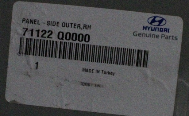 HYUNDAI I20 3 III BC3 2020-2024 próg słupek prawy 71122-Q0000 71122Q0000 3/5