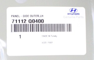 HYUNDAI BAYON 2021- próg słupek A lewy 71112Q0400 71112-Q0400 3/3 MINIATURA