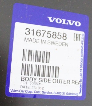 VOLVO V90 V90CC 235 236 2016-2024 Tylny tył prawy błotnik 31675858 4/4 MINIATURA