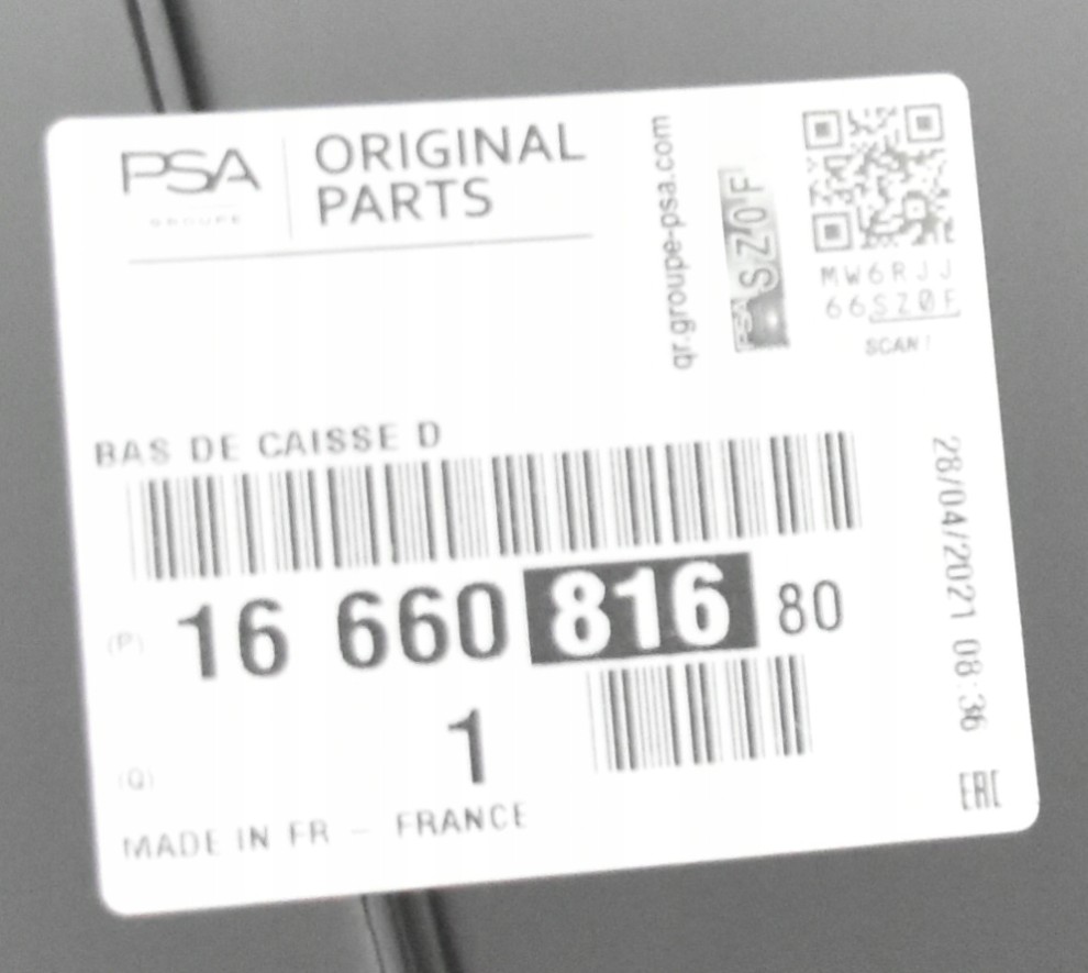 OPEL CORSA F 2019-2024 próg słupek prawy 1666081680 4/4