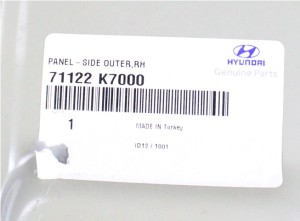 HYUNDAI I10 I-10 3 2019-2023 próg słupek A prawy 71122K7000 71122-K7000 4/5 MINIATURA