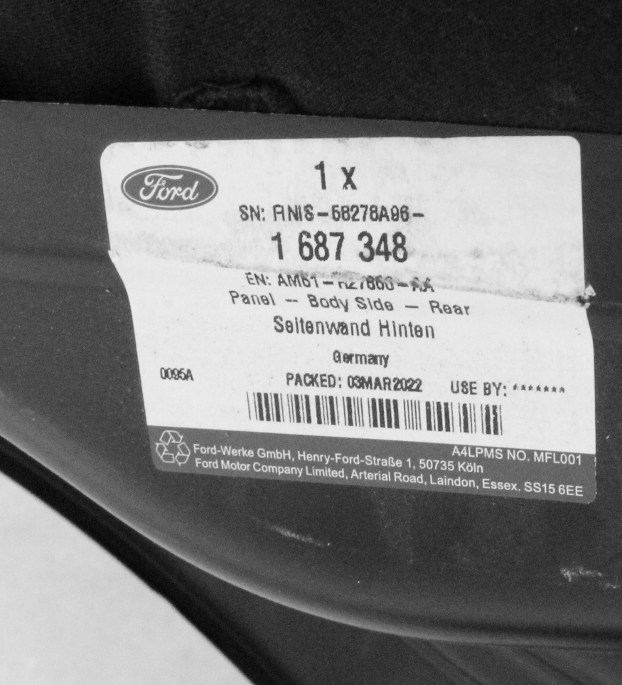 FORD C-MAX 2 II CMAX MK2 2010-2019 Tylny tył prawy błotnik 1687348 1687345 4/4