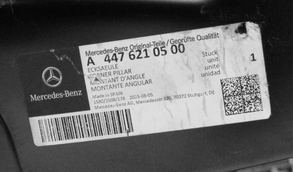 MERCEDES VITO W447 A447 447 14- tylny błotnik okular lewy A4476210500 4/4