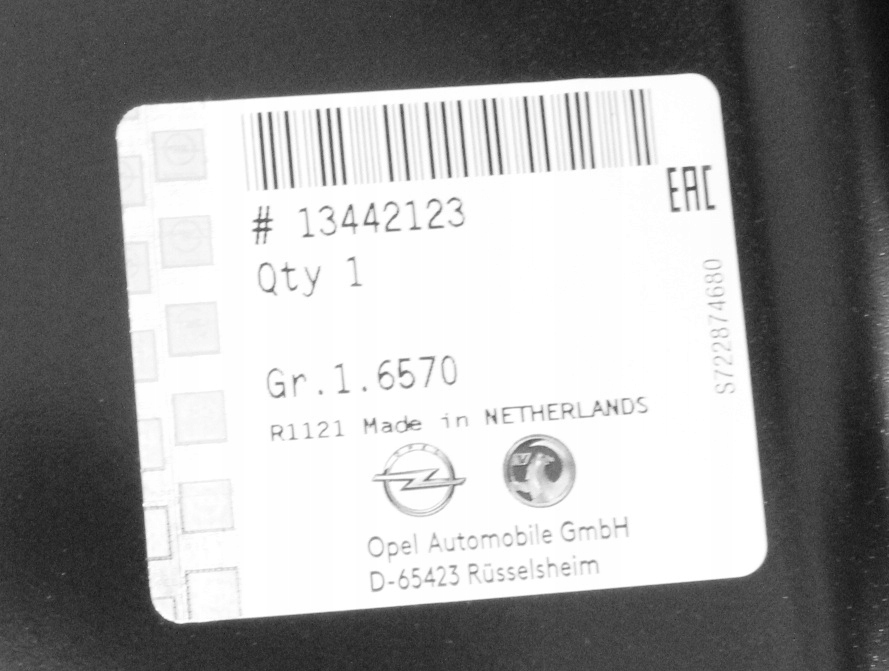 OPEL ASTRA J 4 IV SEDAN 2012-2020 tylny prawy błotnik 13442123 4/4