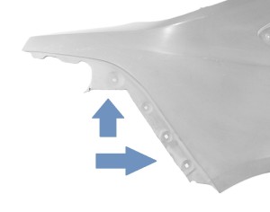 TOYOTA COROLLA E21 SEDAN 2018- tylny prawy błotnik 61601-02640 6160102640 4/4 MINIATURA