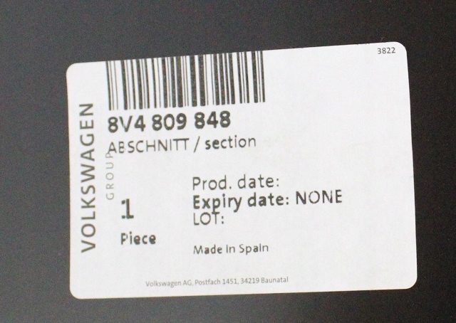 AUDI A3 S3 SPORTBACK 8V4 2013-2019 próg słupek prawy 8V4809848 4/4