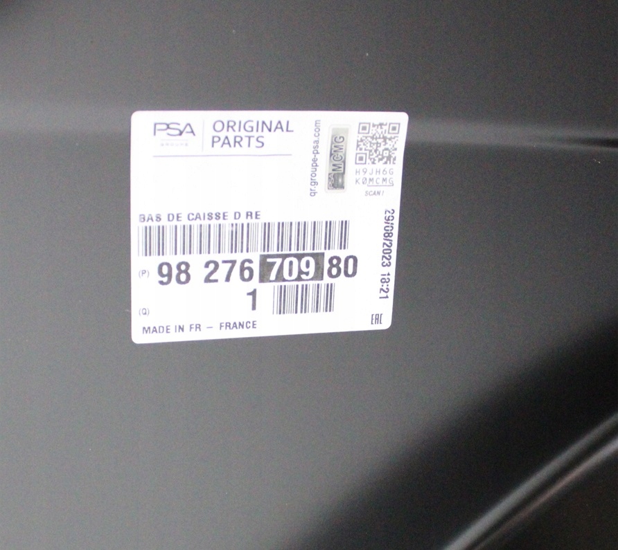PEUGEOT RIFTER E-RIFTER L2 MAXI K9 2019-2026 Próg słupek prawy 9827670980 4/4