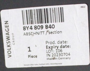 AUDI A3 S3 SPORTBACK 8Y4 2020-2024 słupek prawy dachowy 8Y4809840 2/2 MINIATURA