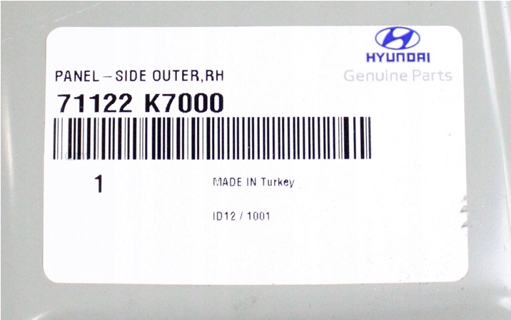HYUNDAI I10 I-10 3 AC3 2019-2023 próg słupek prawy 71122K7000 71122-K7000 4/4